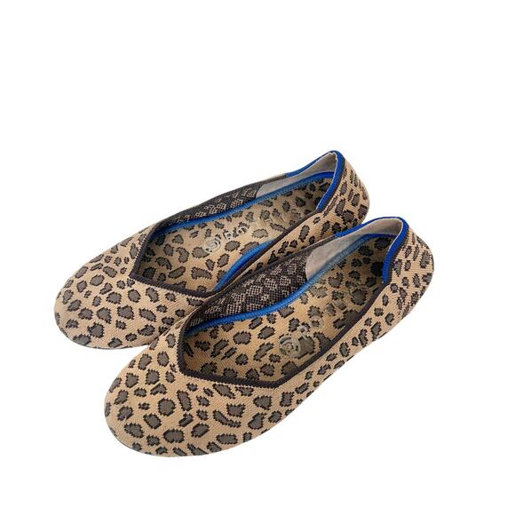 Rothys Leopard Print Round Toe Flats Sz 7 - Picture 3 of 6